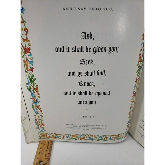 Holy Bible King James Version 1963 KJV Padded Cover VTG Gold Edge Good Council - Picture 12 of 16